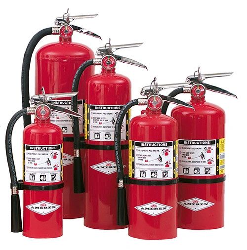 AMEREX fire extinguisher lineup